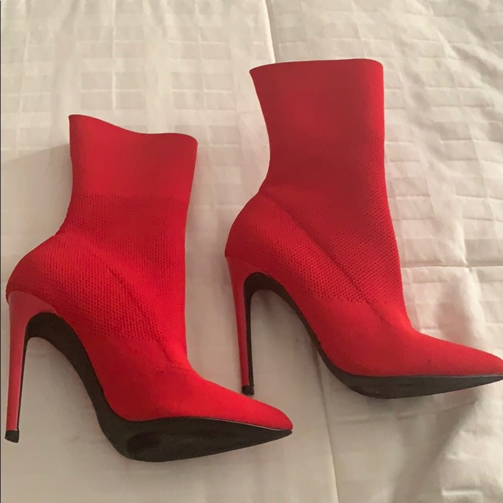 Steve Madden Red Sock booties
